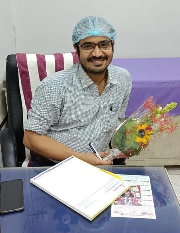 Dr. Sourav Adhikari at work